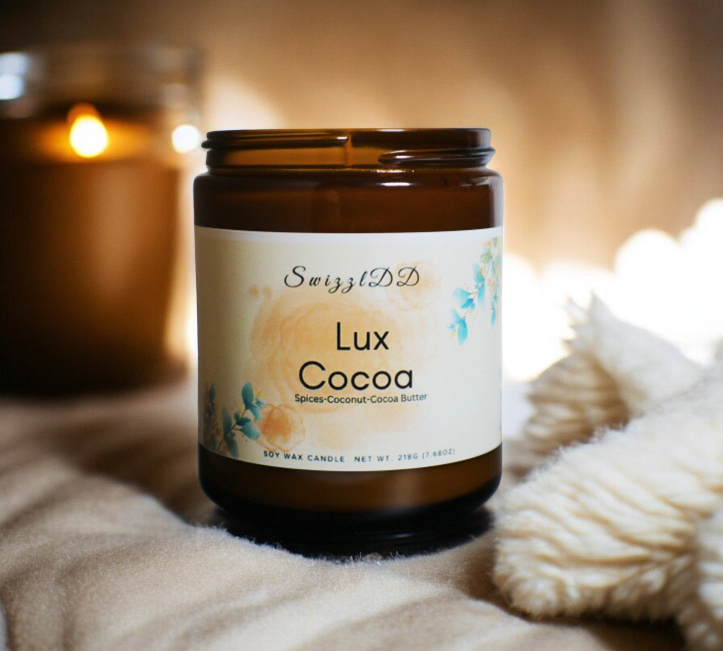 Lux Cocoa Soy Candle - SwizzlDD